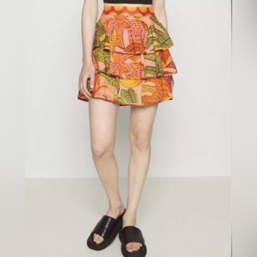 Farm Rio Summer Dream Layered Mini Skirt Size M